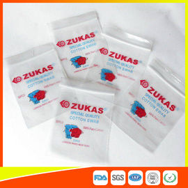 Porcellana Chiari sacchetti di plastica del LDPE con la chiusura lampo richiudibile per stoccaggio medico del tampone di cotone fornitore