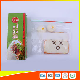 Porcellana Le borse di plastica risigillabili su ordinazione del panino con scrivono il pannello, borse del sacchetto della serratura dello zip fornitore
