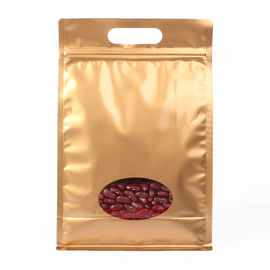 Porcellana La borsa di plastica eco--friemdly della chiusura lampo di colore dell'oro sta sulle borse a chiusura lampo impermeabili fornitore