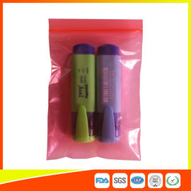 Porcellana Aria risigillabile d'imballaggio delle borse di colore della serratura di plastica antistatica rosa dello zip strettamente fornitore
